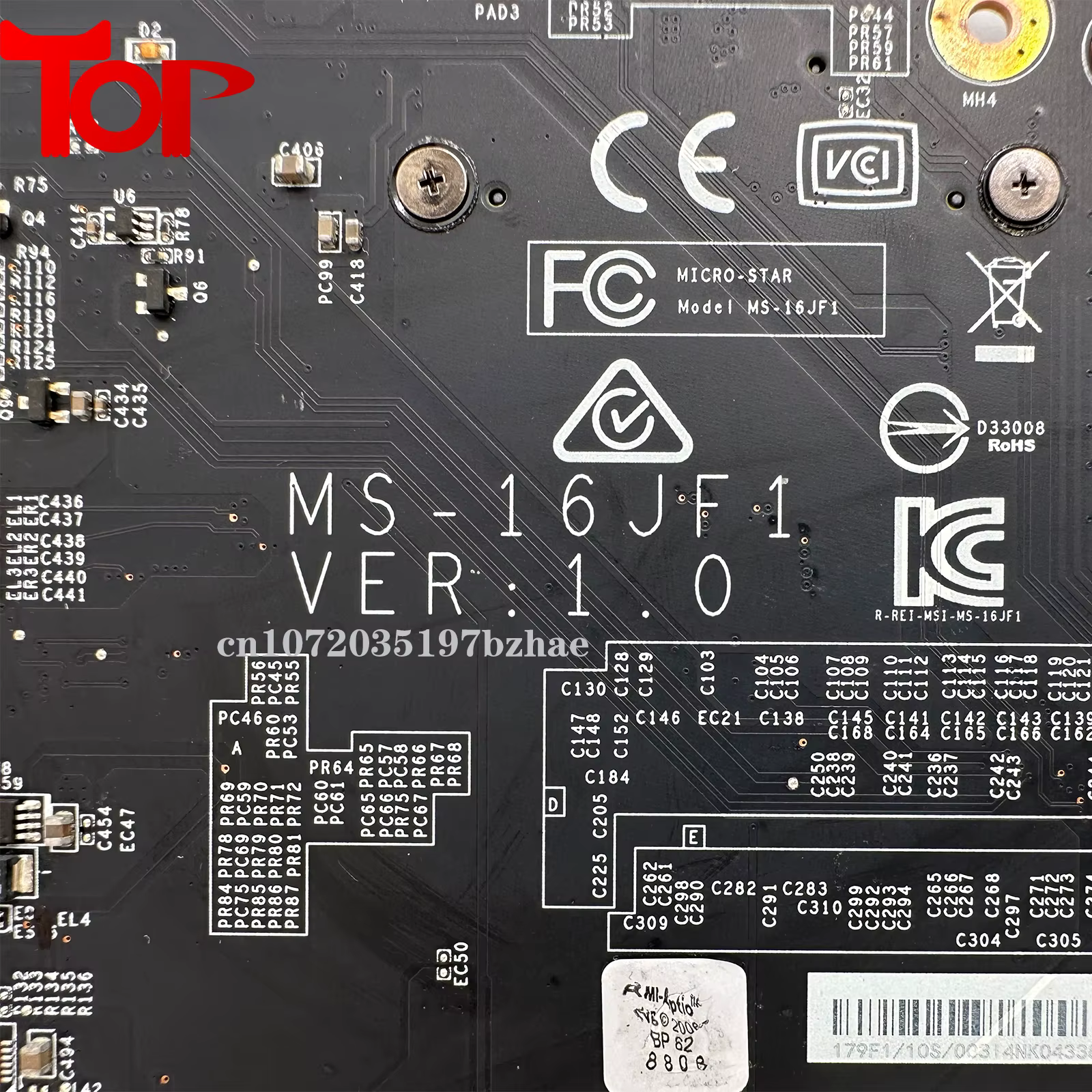 Carte mère pour ordinateur portable MSI MS-16JF1 MS-16JF PE62 GV62 i5-8300H i7-8750H GTX1050 GTX1050Ti
