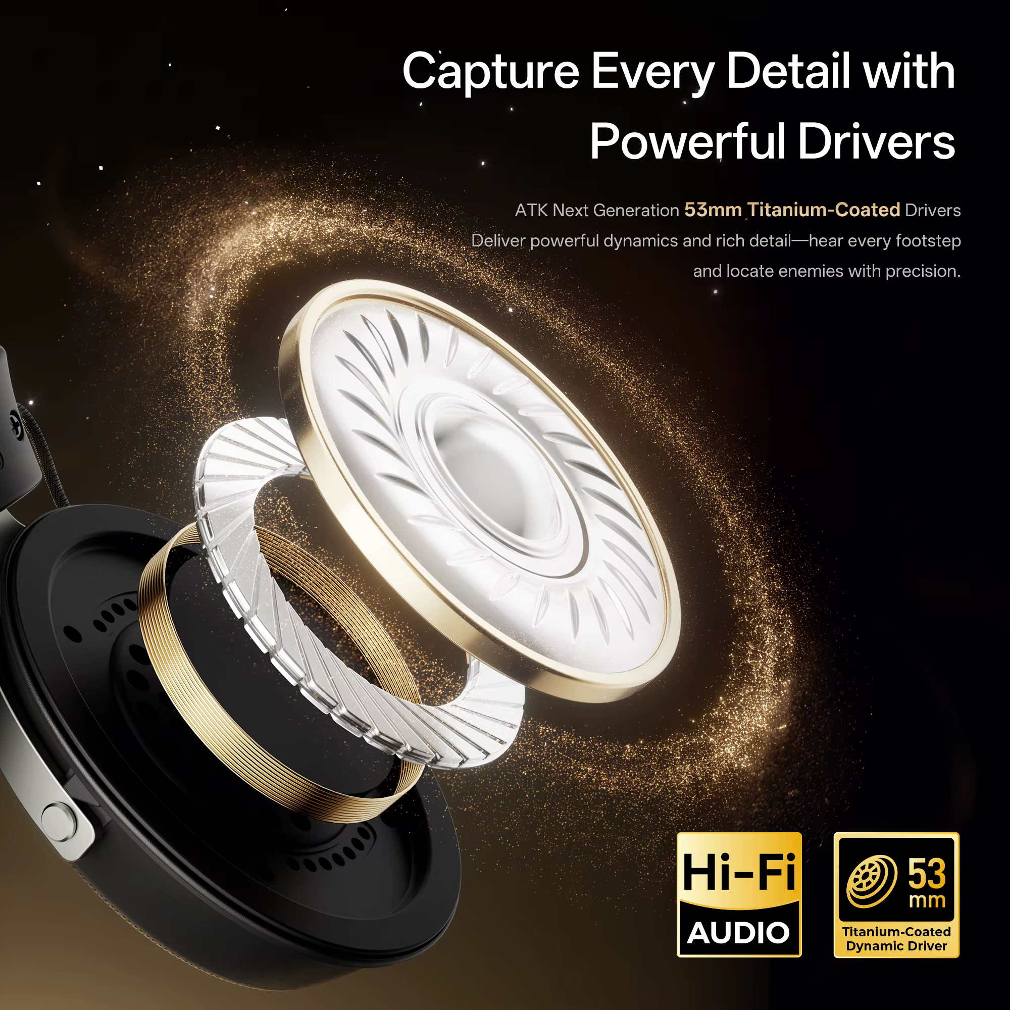 Casque de jeu ATK N9, trois modes sans fil
