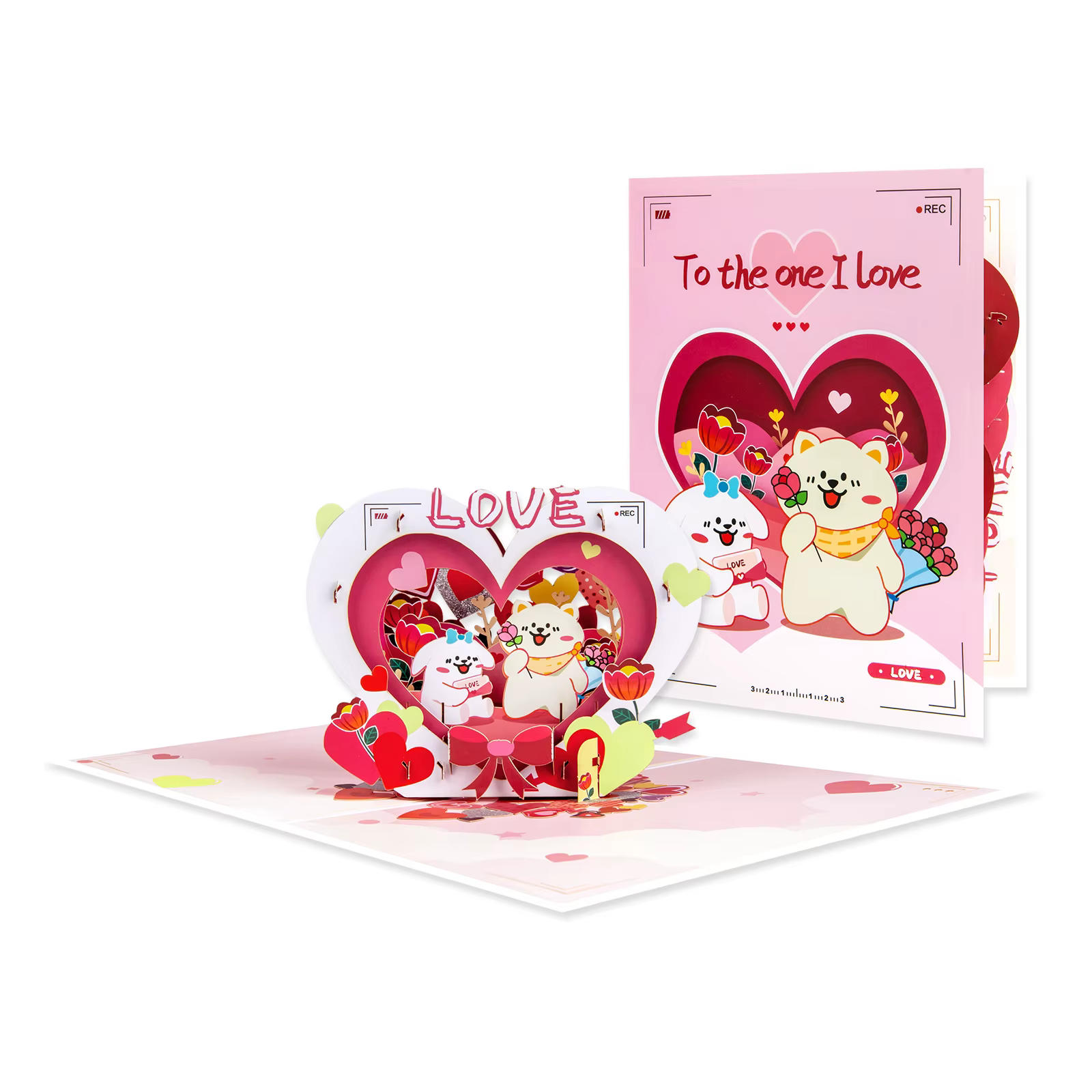 Carte pop-up 3D pour anniversaire de mariage, femme, mari, couple, carte de vœux romantique