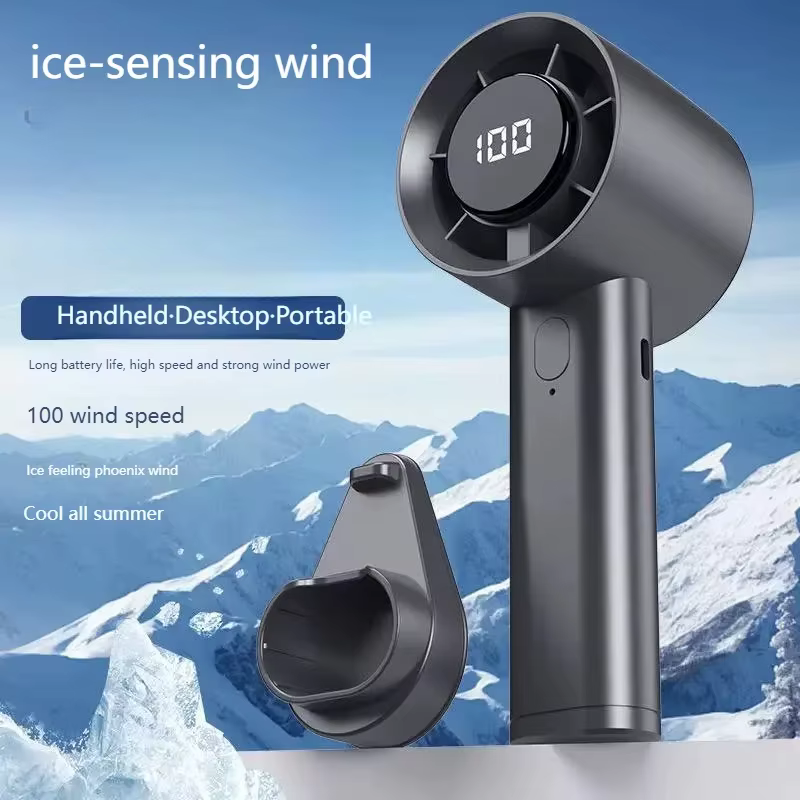 Ventilateur portable Xiaomi mini avec écran LED, réfrigération semi-conductrice, 100 vitesses, batterie rechargeable USB, ventilateur d'extérieur