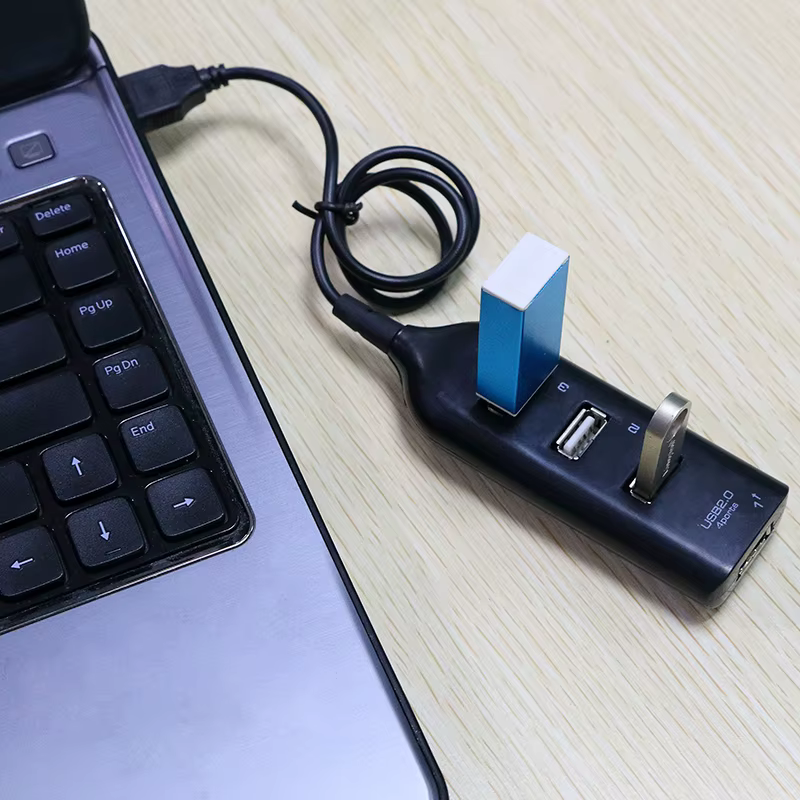 Hub USB haute vitesse 4 ports USB 2.0 avec câble Mini répartiteur USB Hub utilisation adaptateur secteur prise Multiple