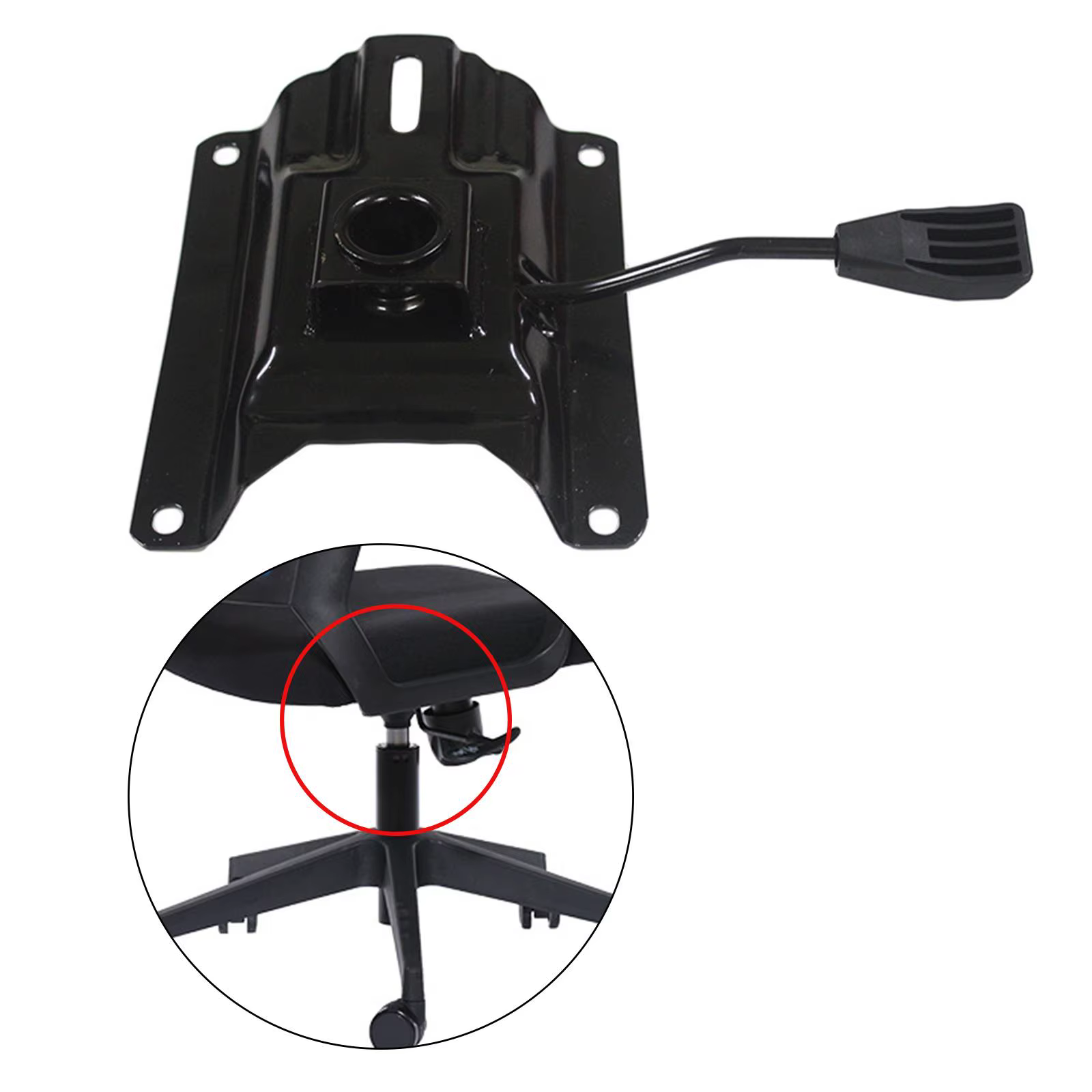 Plaque pivotante ergonomique pour chaise de bureau – Conception améliorée pour le confort et la stabilité Remplacement