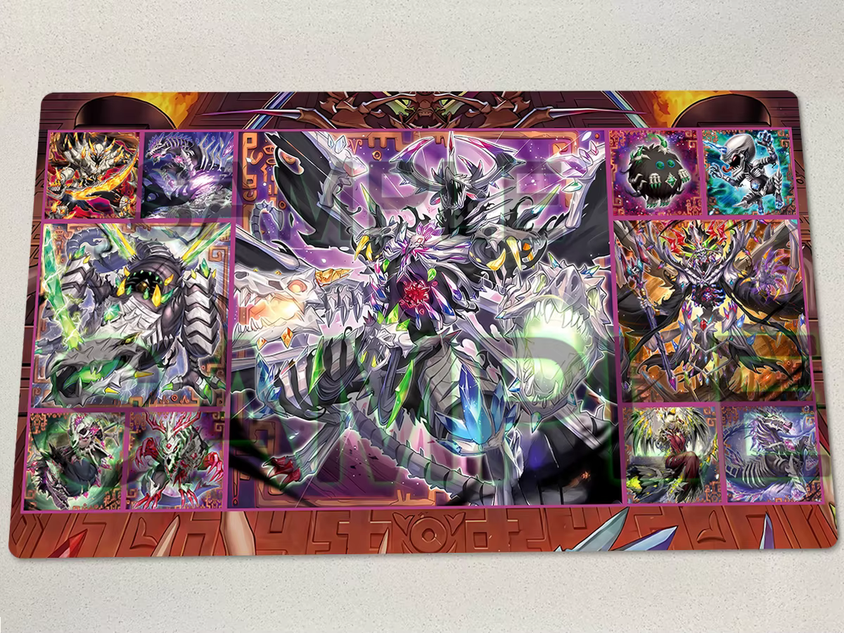 YuGiOh Mementoal Tecuhtlica-mat de jeu de création combinée King Angwitch Twin Dragon TCG CCG tapis