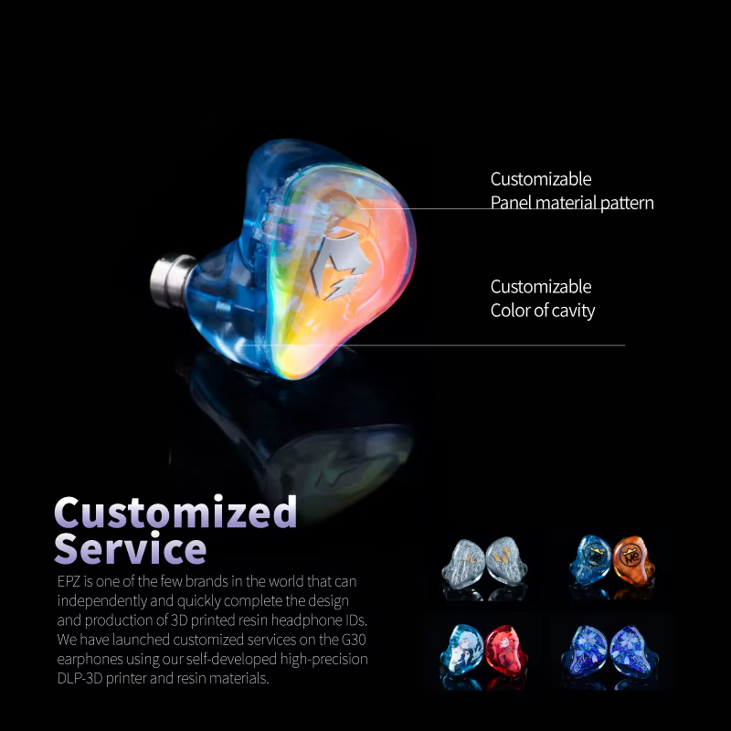 EPZ G30 Gaming HIFI dans l'oreille filaire écouteurs musique IEM casque type-c 1.7MM/3.5MM ENC suppression du bruit réglage personnalisé