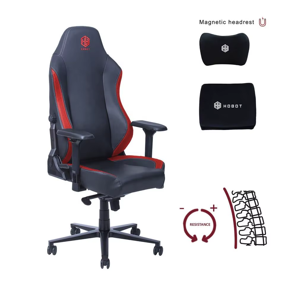 Chaise de bureau ergonomique inclinable pour PC avec dossier haut
