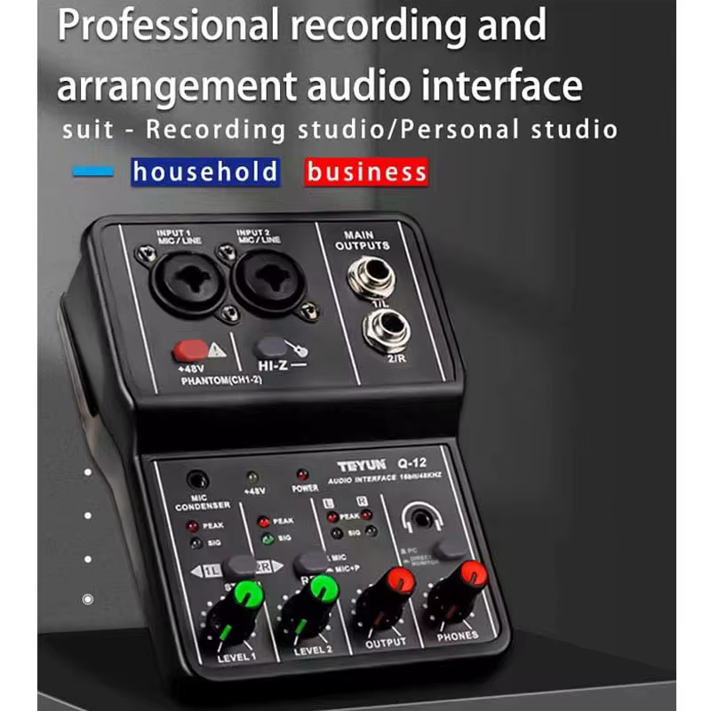 Interface audio portable professionnelle 2 canaux