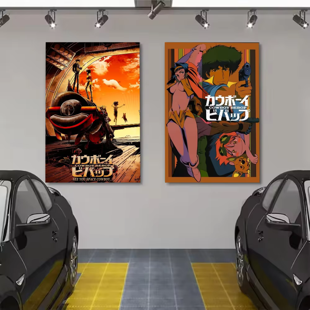 Affiche murale de dessin animé c-cowboy b-ebop, peinture artistique pour la décoration de la maison, de la chambre à coucher, toiles imperméables