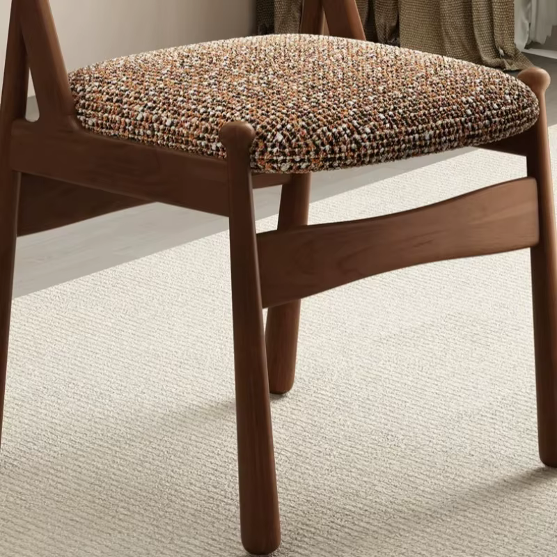 Chaises de salle à manger en bois, style vintage, luxe nordique, chaises de salle à manger individuelles, design unique, meubles pour la maison