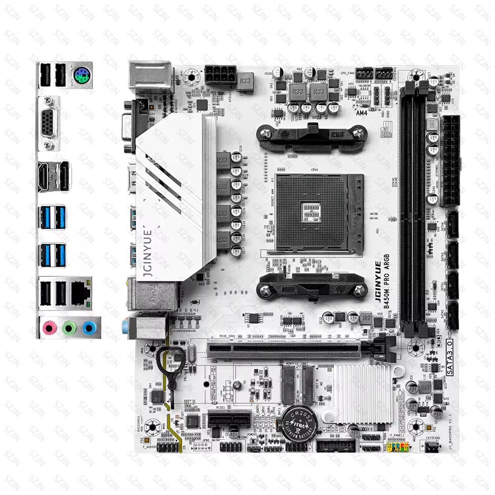 B450M Pro ARGB carte mère de jeu AMD B450 Chipset AM4 prise Support HDMI DP VGA NVME SATA 3.0 6 Gb/s pour la construction de PC de jeu