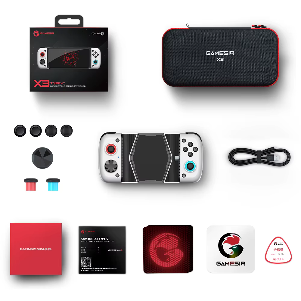 Manette de jeu pour téléphone portable GameSir X3 avec ventilateur de refroidissement pour Cloud Gaming Xbox Game Pass