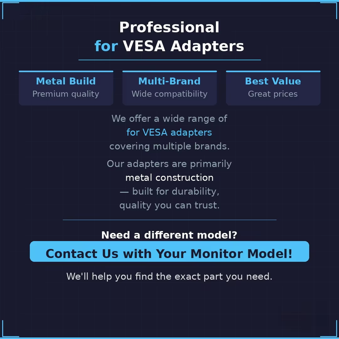 Adaptateur VESA pour moniteur MSI PRO PRO MP252L PRO MP242L PRO MP243L