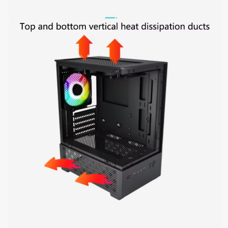 X2 boîtier d'ordinateur M-ATX Mini-ITX carte mère vue sur la mer côté de la pièce châssis de bureau Transparent USB3.0 Support 240 refroidisseur d'eau
