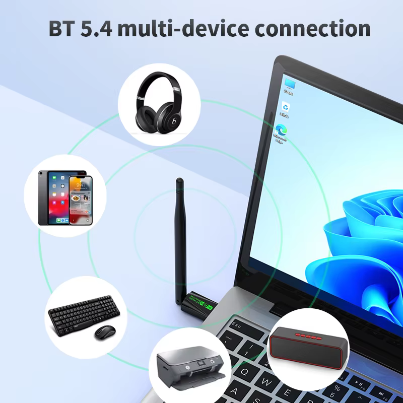WiFi 6 carte réseau sans fil avec antenne Bluetooth 5.4 2.4G/5Ghz adaptateur