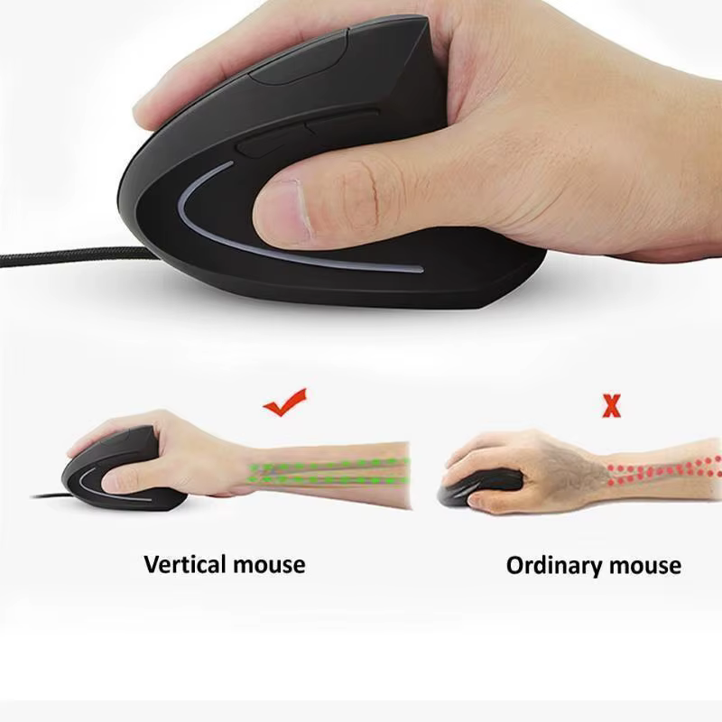 Souris de jeu ergonomique RVB verticale filaire