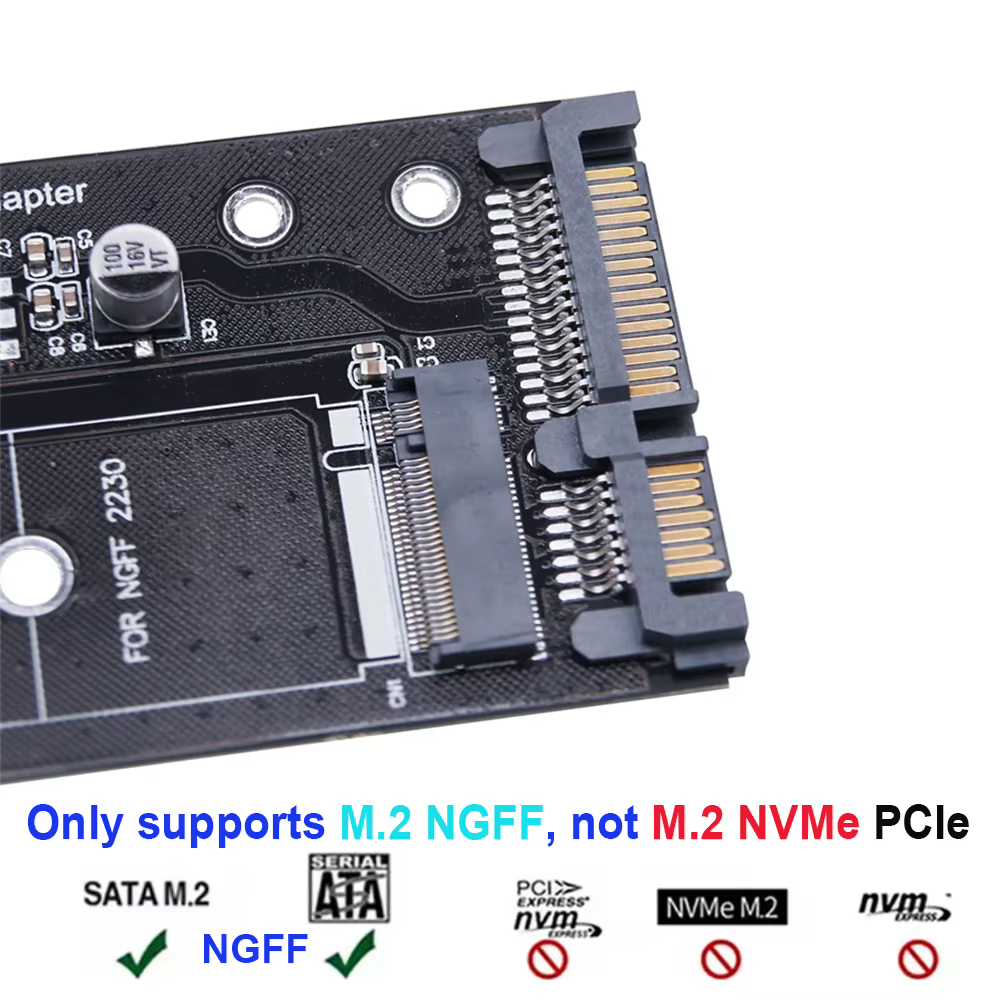 Adaptateur M.2 NGFF SSD vers SATA 3 3.0