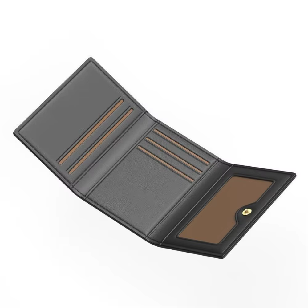 Portefeuilles en cuir de luxe pour hommes, porte-cartes multifonctionnel de grande capacité, porte-cartes multi-cartes, couleur unie, porte-monnaie pour hommes et femmes