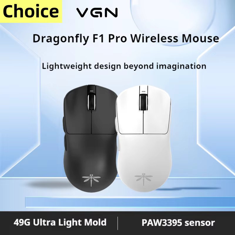 VGN libellule F1 Pro Max 4k souris sans fil double mode souris de jeu Moba 2.4G filaire léger e-sports souris de jeu Pc/mac cadeau