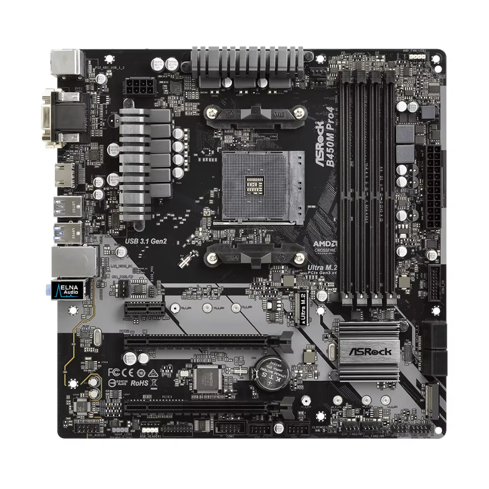 ASROCK flambant neuf B450M PRO4 AMD B450 carte mère AM4 Support DDR4 Ryzen 5 5600X 7 5800X3D 5800X 9 5900X