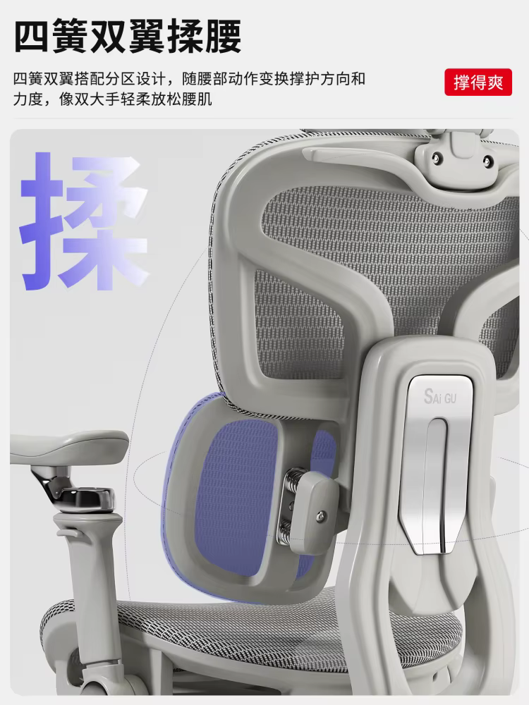 Chaise de bureau ergonomique avec Support lombaire