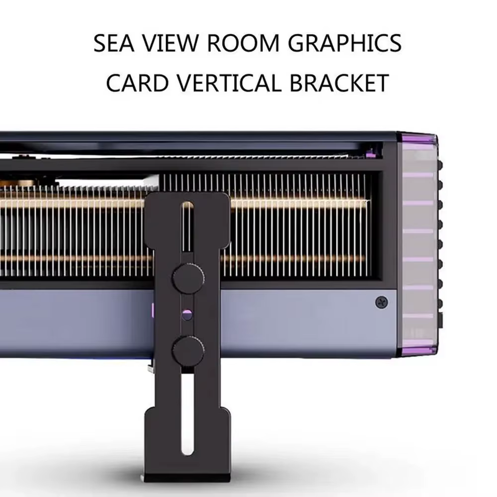 Support de carte graphique réglable, support de carte vidéo, support GPU pour boîtier de PC de bureau ITX/ATX, accessoire pour éviter le desserrage