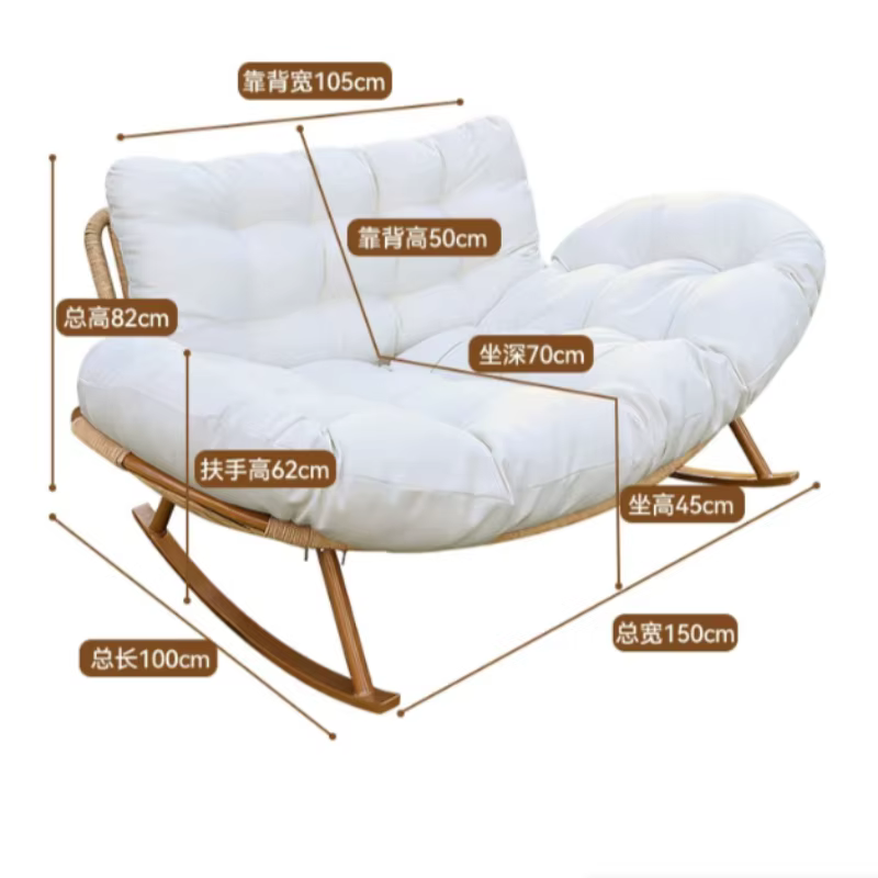 Fauteuils de salon en rotin pour la méditation, fauteuils de lecture de luxe, grands fauteuils de salon ergonomiques, canapé, Sillas, mobilier de maison