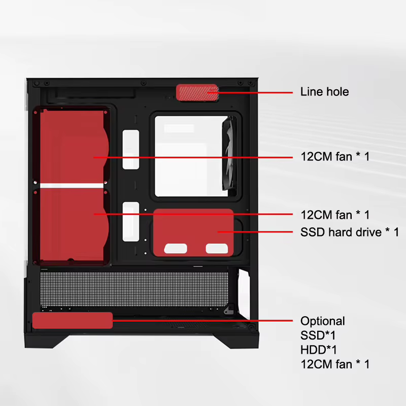 Boîtier d'ordinateur de jeu miniature M-ATX ITX Seaview Room 270 °