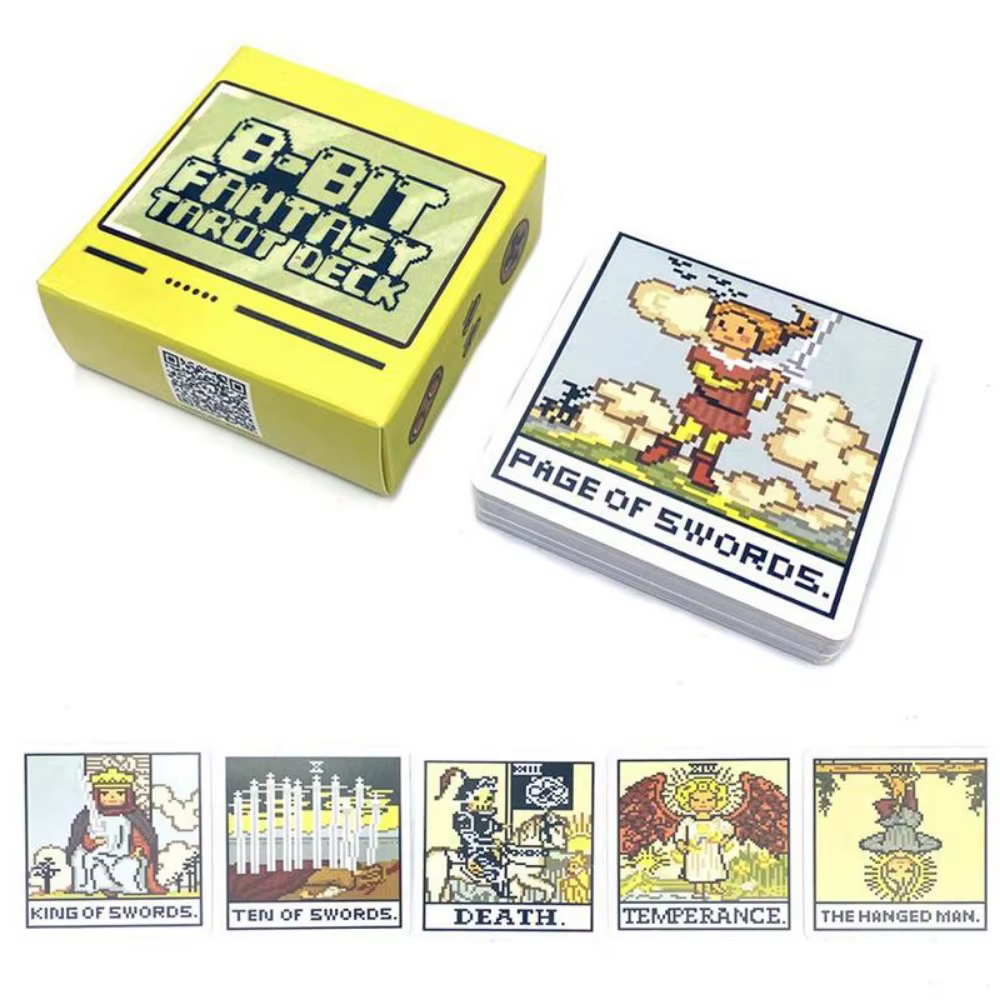Cartes de tarot 8 bits 7*7 cm, 78 pièces