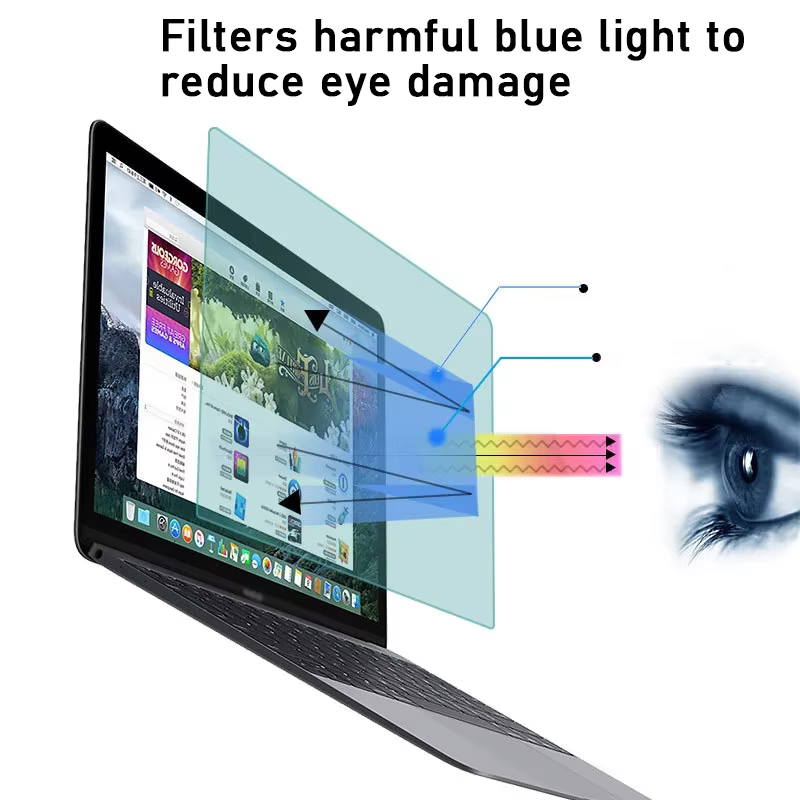 Protecteur d'écran anti-lumière bleue pour ordinateur portable 14 15.6 15 16 11 12 Macbook Air Pro 13 pouces M1 M2 Film mat antireflet / éblouissant étanche anti-empreintes digitales