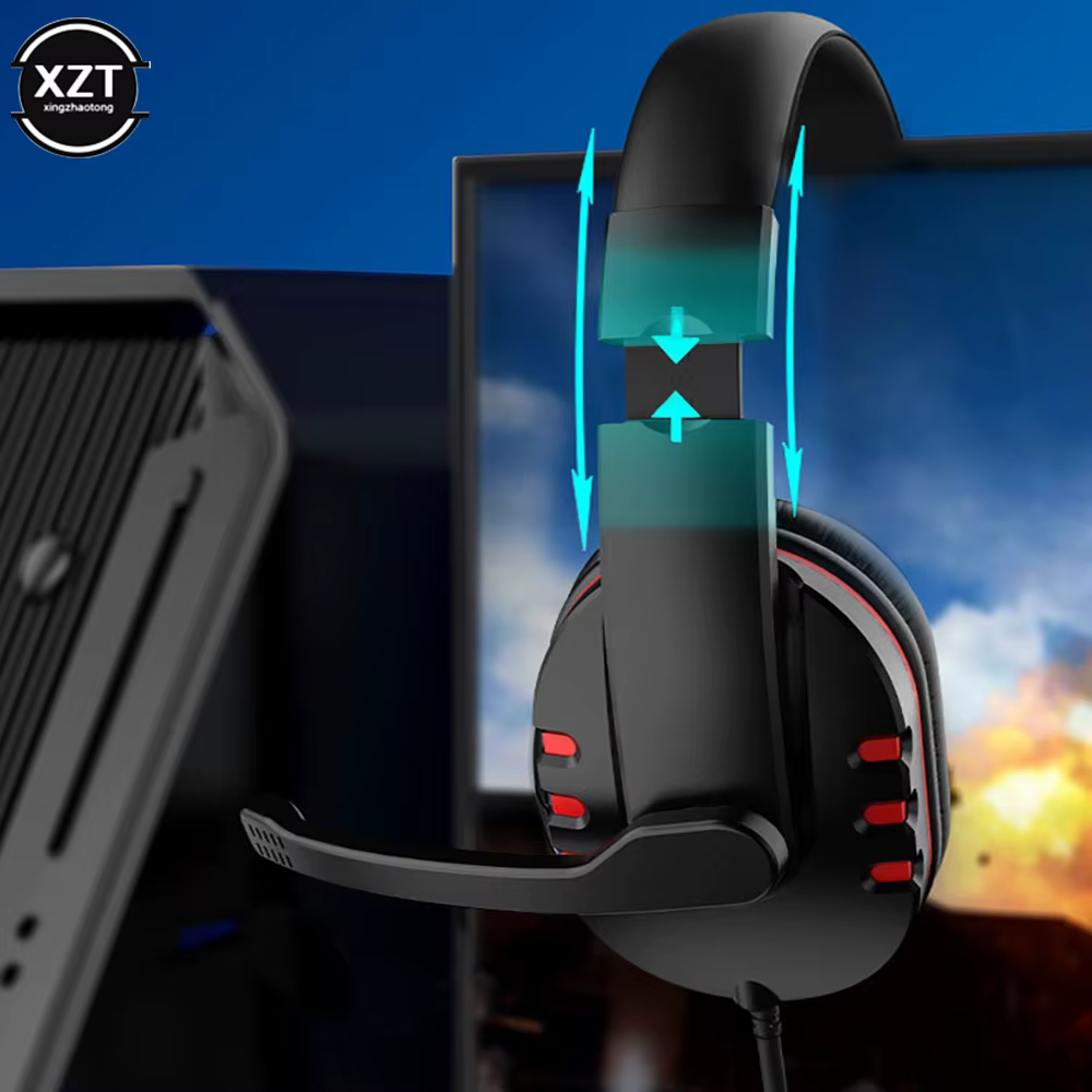 Casque de jeu filaire avec microphone