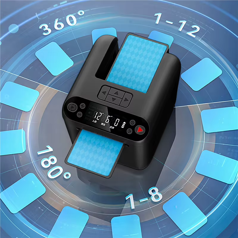 360 ° Machine automatique rotative de déclencheur de cartes, outil de déstockage de cartes à jouer de Poker, affichage OLCD, distributeur de cartes Intelligent 5000mAh
