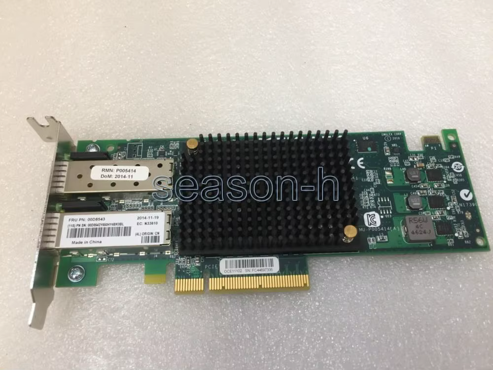 Carte réseau 10 Go DUAL PORT FC VIRTUAL FABRIC ADAPTATEUR 00D8543 Support plein profilé