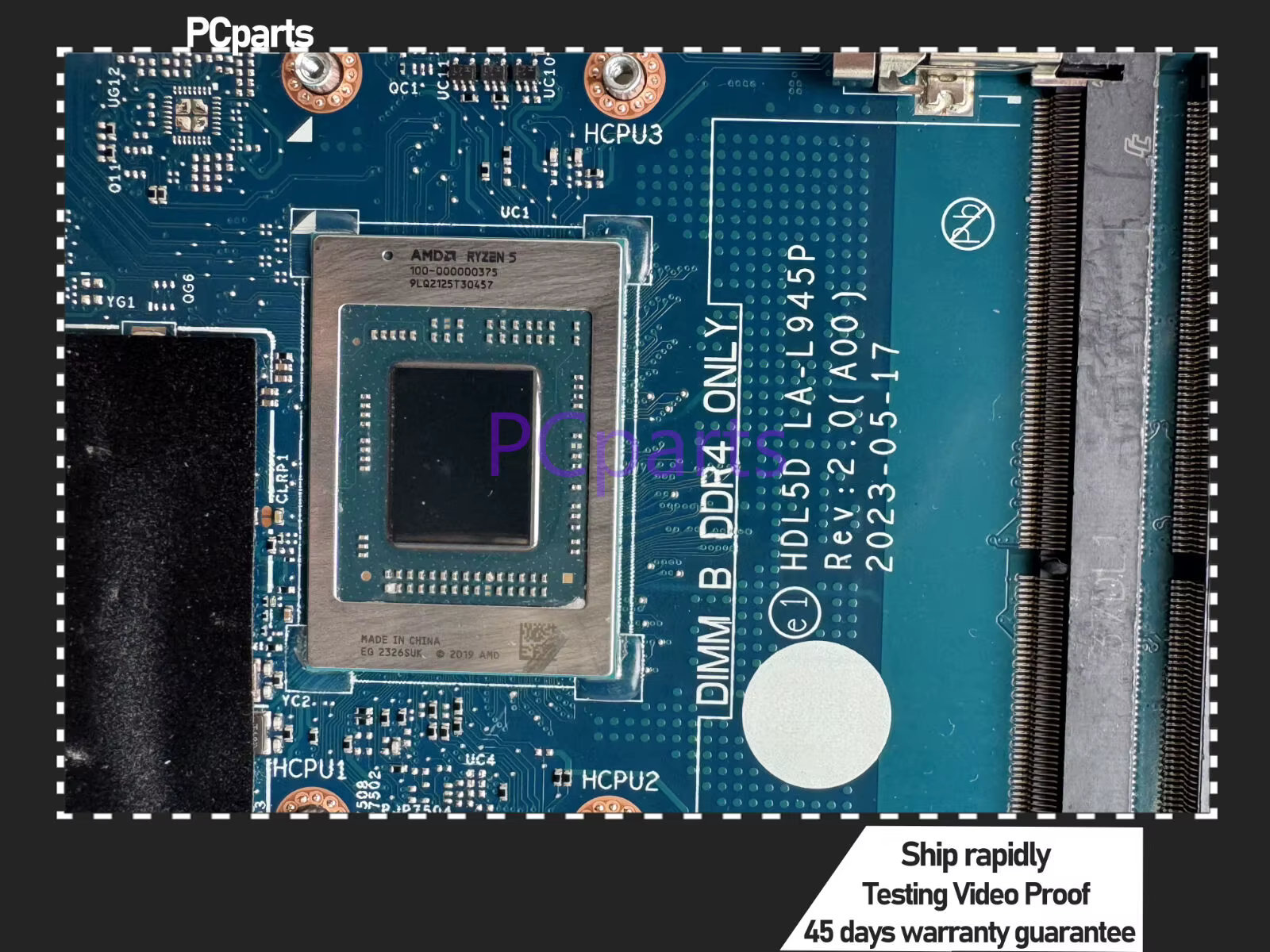 PCparts HDL5D LA-L945P pour Dell Vostro 3425 3525 carte mère d'ordinateur portable CN-0C3WG4 Ryzen5 5500U