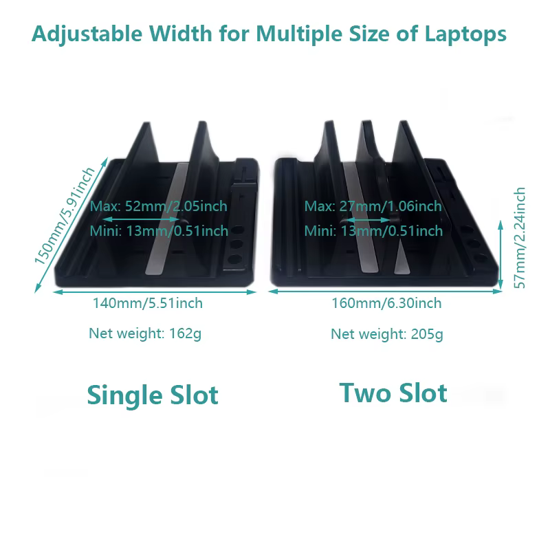 Support vertical pour ordinateur portable de bureau
