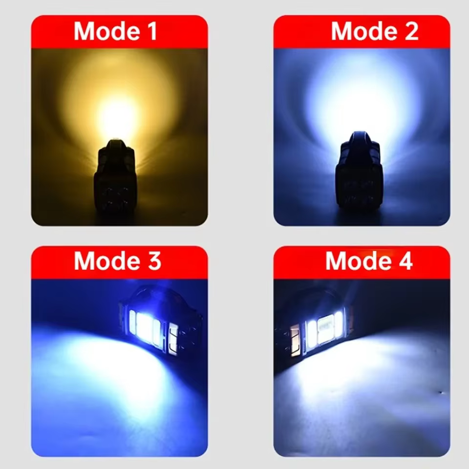 Lampe à main Portable Rechargeable 8/4 LED lampe de poche puissante Camping en plein air lumière de charge solaire torche USB avec lanterne de travail COB