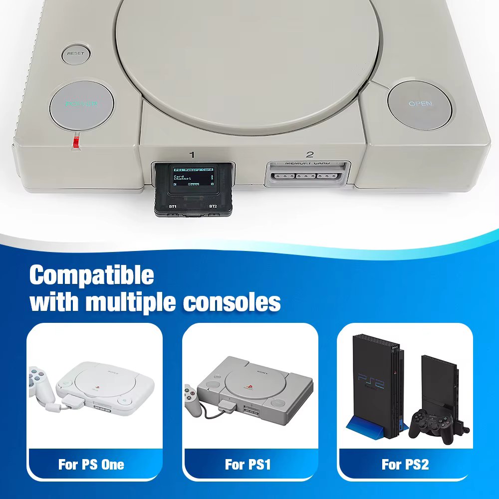 Bitfunx PSxMemCard Gen2 Sd2psXtd pour Stocker les Sauvegardes des Jeux PS1 et PS2 pour Consoles