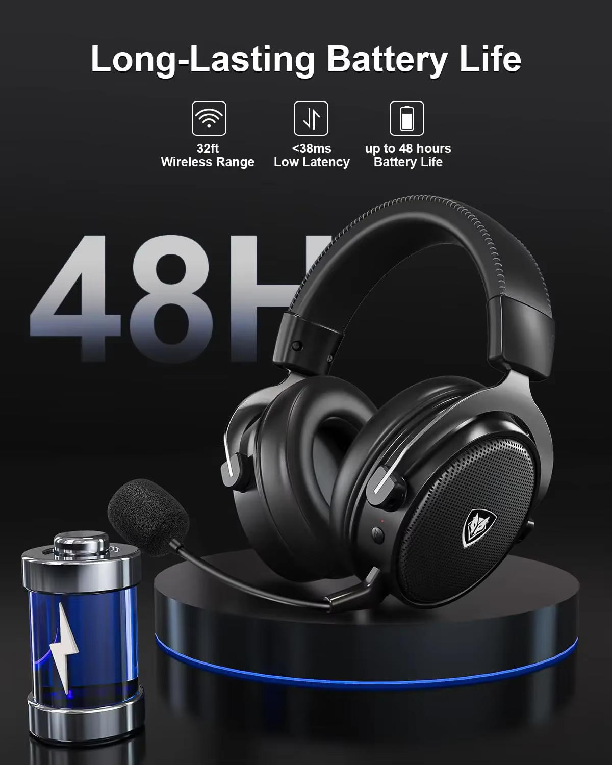Casques sans fil NUBWO G07 Gamer 2