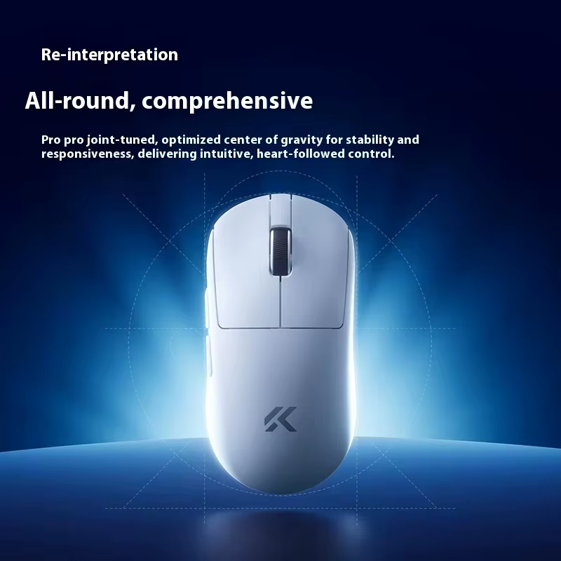 MCHOSE A7 V2 Ultra+ Souris de jeu sans fil tri-mode légère Paw3950 42000DPI 500MAh pour PC
