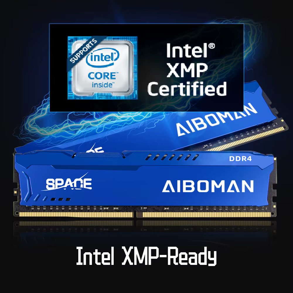 AIBOMAN DDR4 8G/16G 3200MHZ Ram de jeu avec dissipateur thermique tout nouveau bureau transaction à grande vitesse adapté à toutes les cartes mères