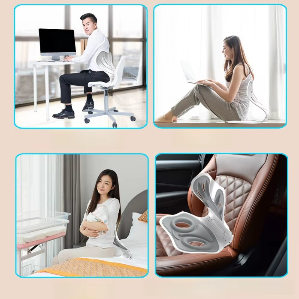 Coussin de soutien dorsal pliable, confortable et doux, pour correction de posture, léger, respirant, tapis de protection pour chaise