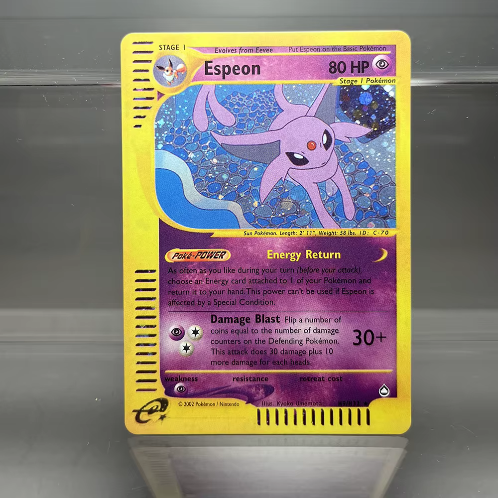 Carte électronique holographique Pokemon, cartes simples Arbok Clefable Vileplume Suicune PTCG, cartes proxy, cartes à collectionner Pokemon, jouets pour enfants