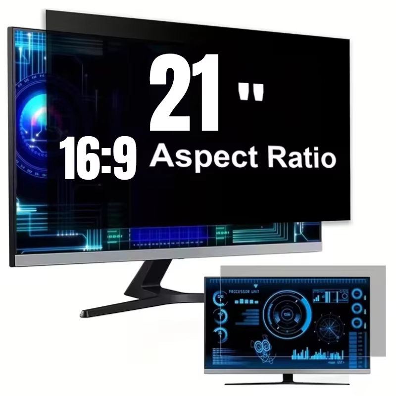 Écran de confidentialité pour moniteur d'ordinateur de 24 pouces – Filtre anti-lumière bleue amovible