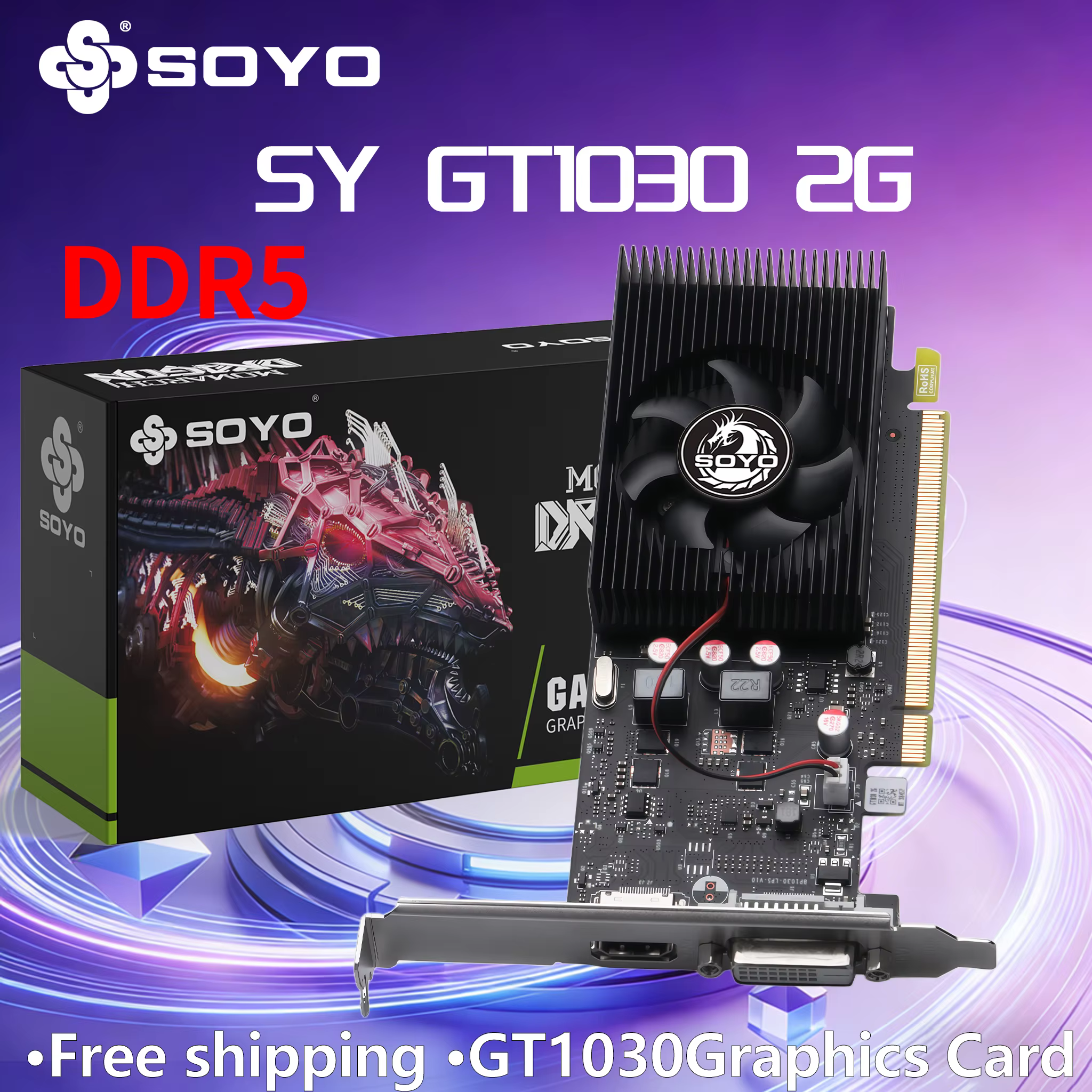Carte graphique NVIDIA GeForce GT 1030 2 Go GDDR5 64 bits PCIe x4 3.0