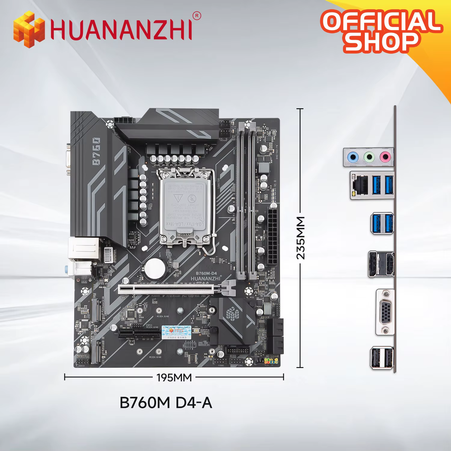 HUANANZBottles B760M D4-A M-ATX DDR4 Carte Mère Support 12 13 Isabel B760 Intel LGA 1700 CPU 12100F 12400F 12490F 12600F/12700F 13600F