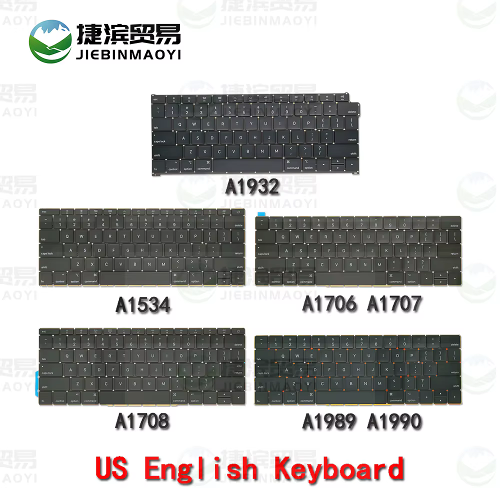 Nouveau clavier de remplacement pour ordinateur portable A1706 A1707 A1708 A1989 A1990