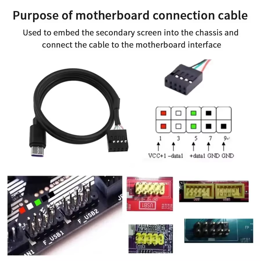 Mini écran secondaire d'ordinateur 3.5 pouces IPS USB C