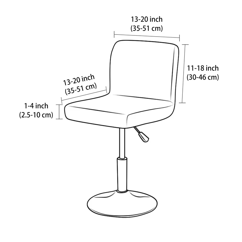1/4 pièces Jacquard chaise de Bar couvre élastique court dos tabouret de Bar couvre salle à manger Anti-sale siège housses hôtel mariage maison