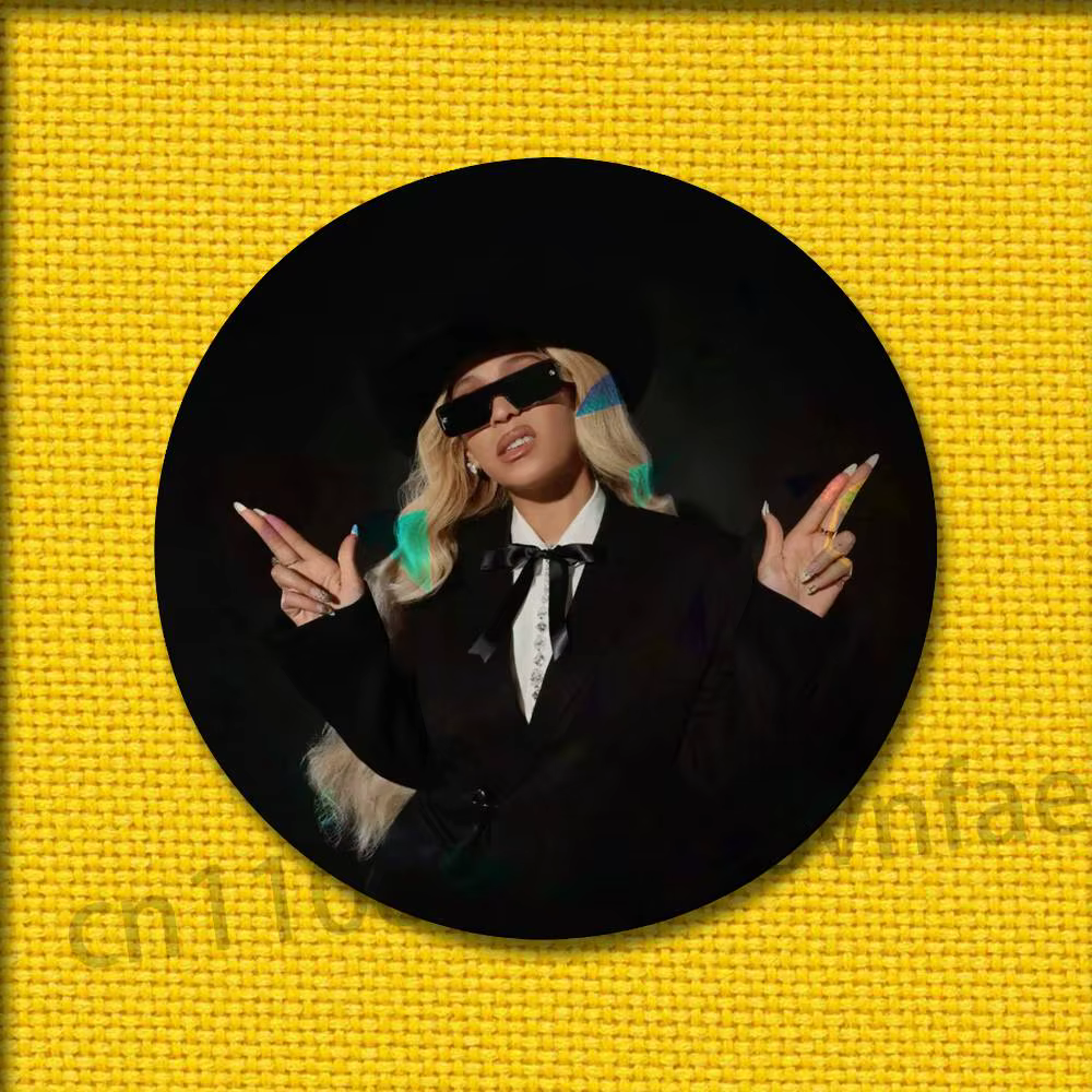 B-beyonce Cowboy Carter limonade Badges 75mm 25mm 44mm 32mm 58mm broche ronde Souvenir vêtements Cosplay cadeau accessoires