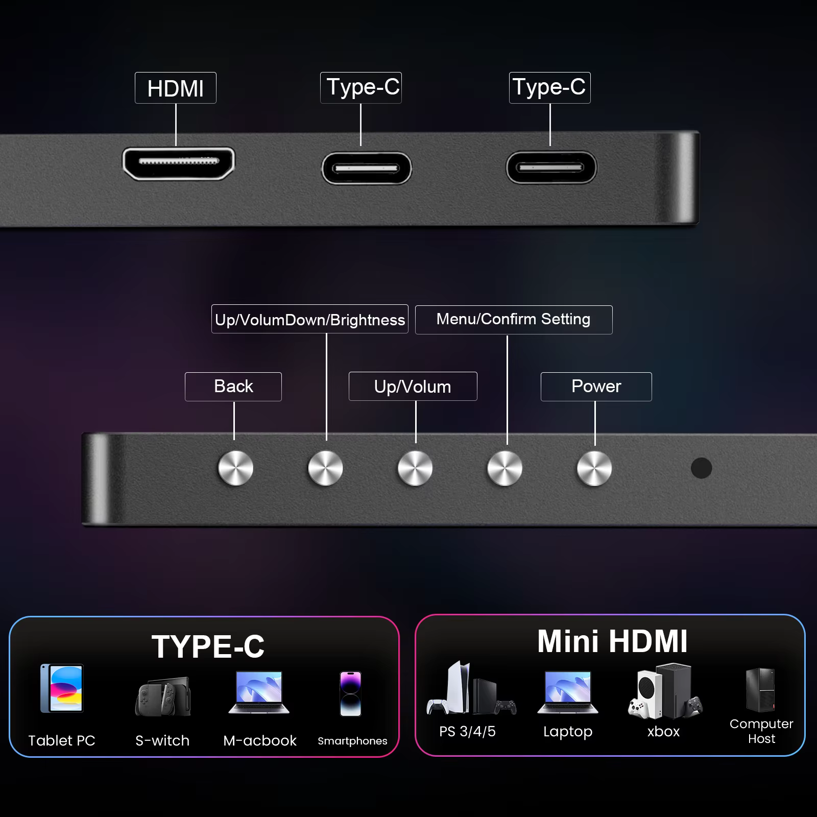 Moniteur Portable de jeu OLED 16 pouces