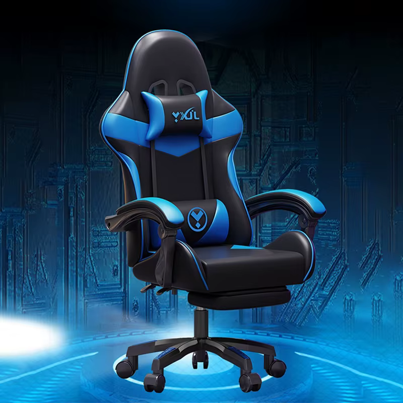Chaise de jeu avec accoudoirs pivotants en cuir PU