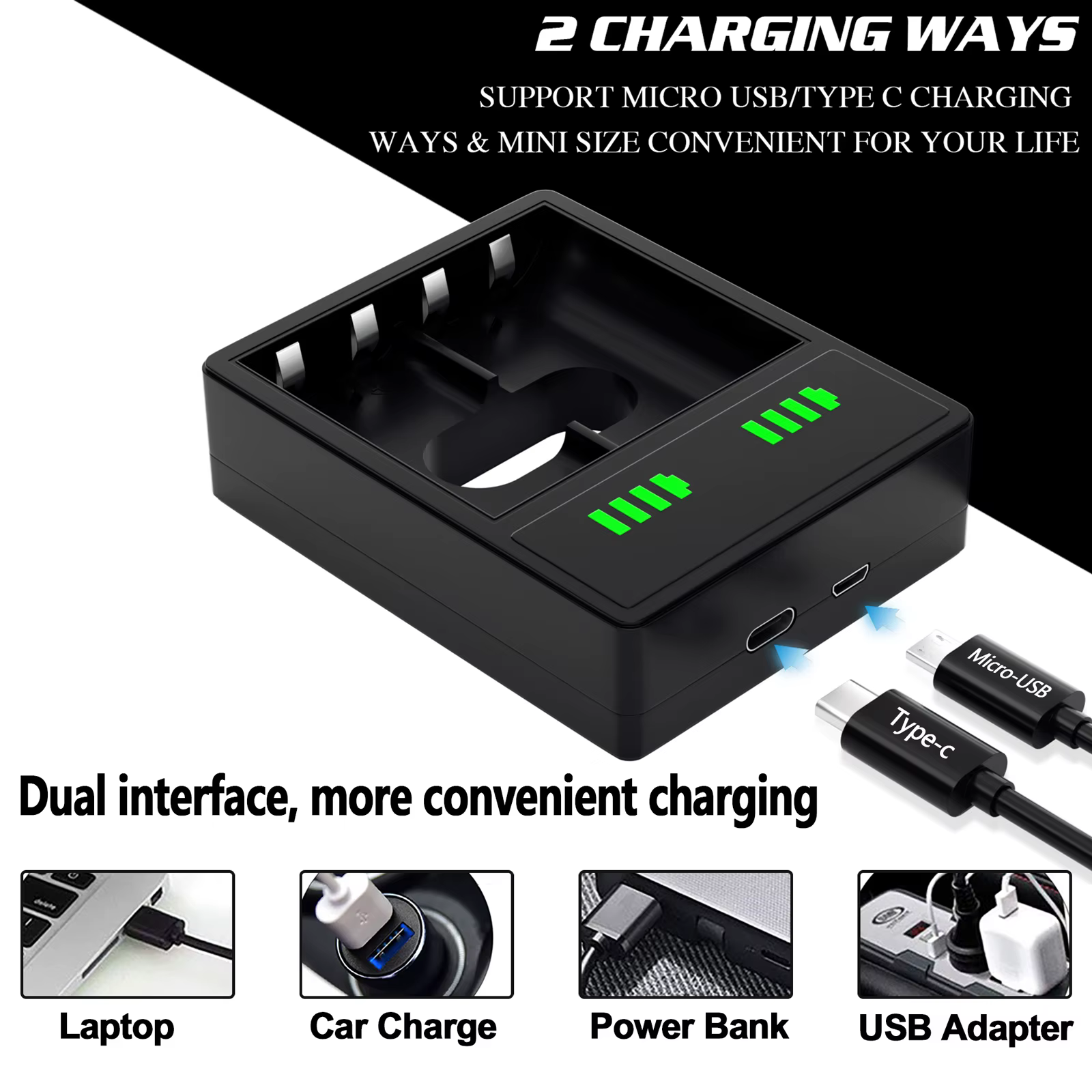 Batterie rechargeable Tectra 2800mAh avec chargeur double LED pour Xbox Series X | Manette